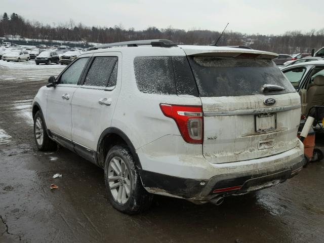 1FM5K8D80DGB32697 - 2013 FORD EXPLORER X WHITE photo 3