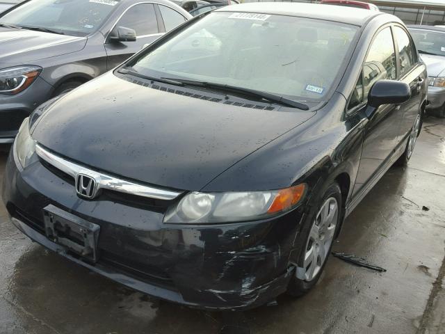 1HGFA16526L048947 - 2006 HONDA CIVIC LX BLACK photo 2