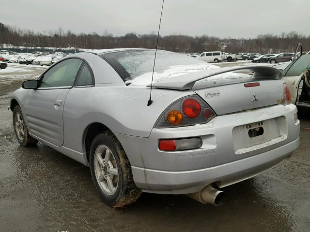 4A3AC34G34E068612 - 2004 MITSUBISHI ECLIPSE RS SILVER photo 3