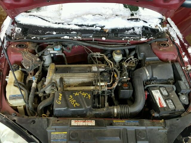 3G2JB12F25S186862 - 2005 PONTIAC SUNFIRE BURGUNDY photo 7