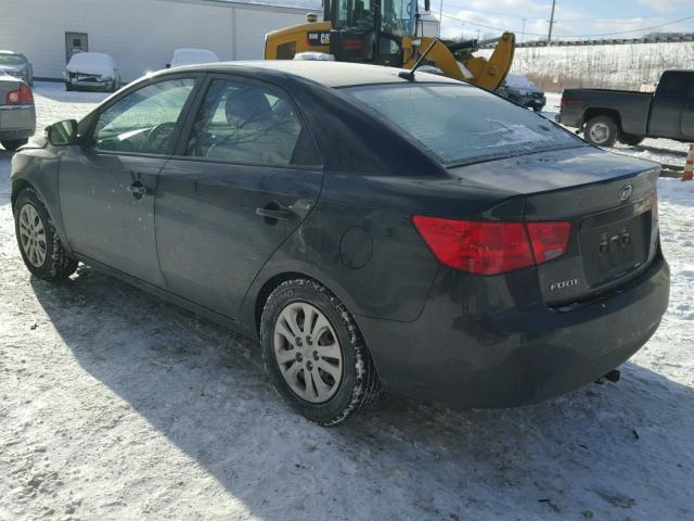 KNAFU4A21A5290580 - 2010 KIA FORTE EX BLACK photo 3