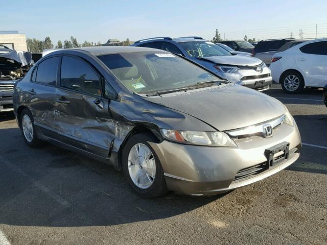 JHMFA36217S009580 - 2007 HONDA CIVIC HYBR BROWN photo 1