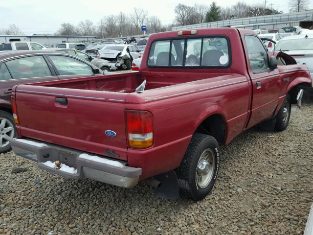 1FTCR10A5SUC22093 - 1995 FORD RANGER RED photo 4