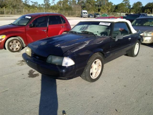 1FACP44E9PF153138 - 1993 FORD MUSTANG LX BLUE photo 2