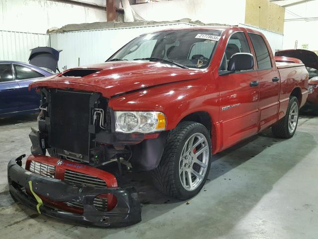 3D3HA18H35G837500 - 2005 DODGE RAM SRT10 RED photo 2