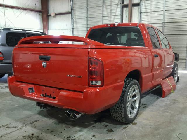 3D3HA18H35G837500 - 2005 DODGE RAM SRT10 RED photo 4