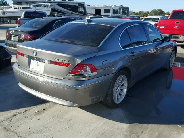 WBAGN63555DS57663 - 2005 BMW 745 LI GRAY photo 4