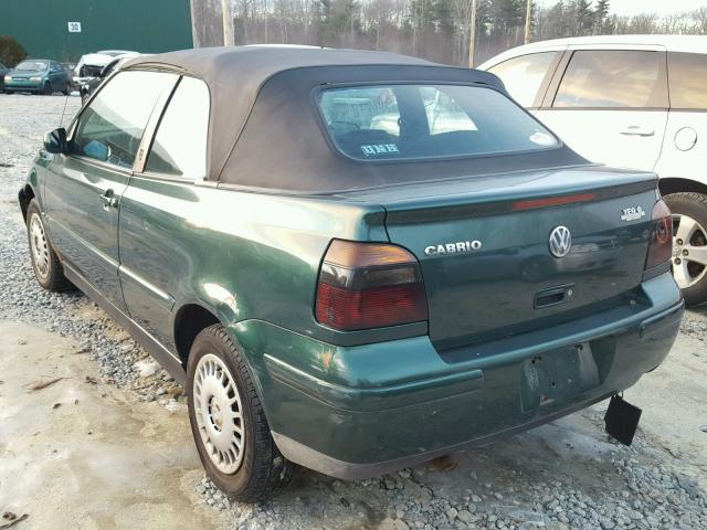 3VWCB61E3XM814121 - 1999 VOLKSWAGEN CABRIO GL GREEN photo 3