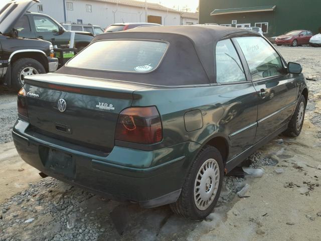 3VWCB61E3XM814121 - 1999 VOLKSWAGEN CABRIO GL GREEN photo 4