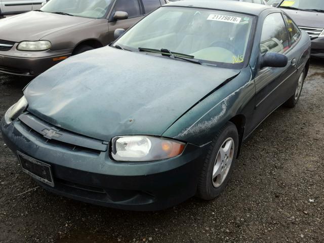 1G1JC12F047229965 - 2004 CHEVROLET CAVALIER GREEN photo 2