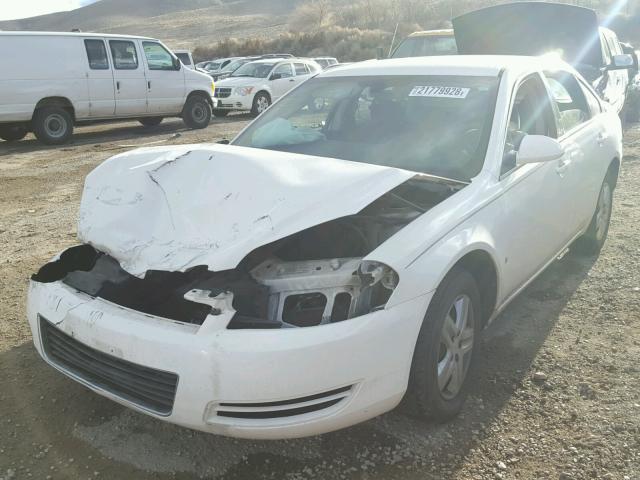 2G1WB55K689185693 - 2008 CHEVROLET IMPALA LS WHITE photo 2