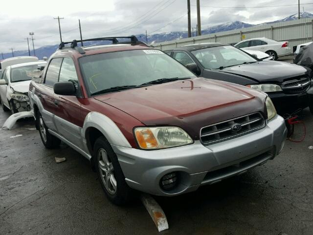 4S4BT62C646102122 - 2004 SUBARU BAJA SPORT MAROON photo 1