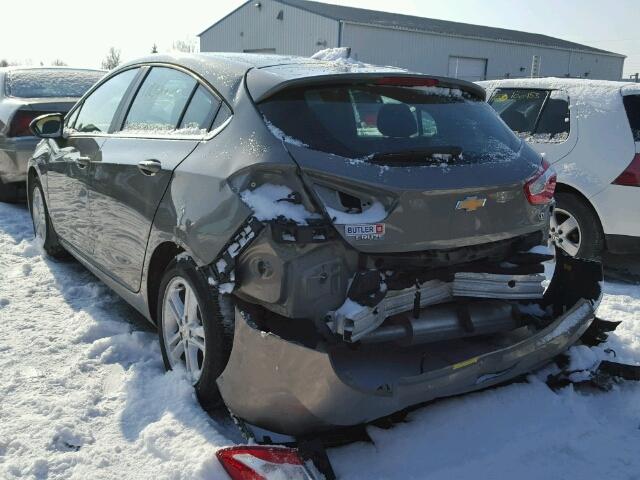 3G1BE6SM2HS552786 - 2017 CHEVROLET CRUZE LT GRAY photo 3