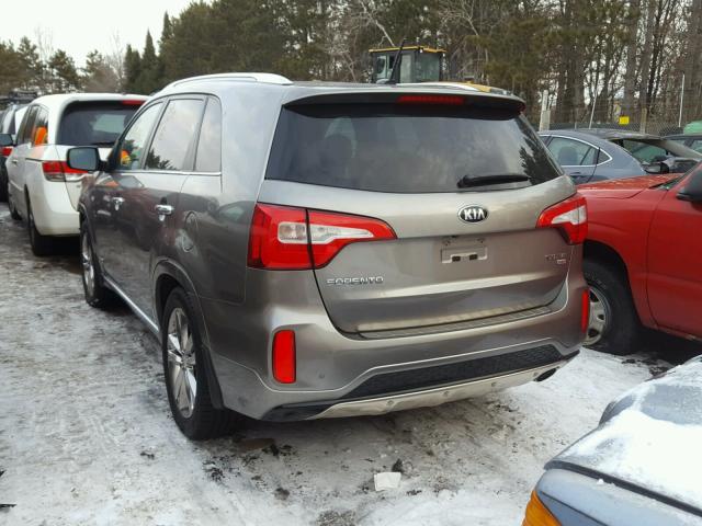 5XYKWDA78EG527330 - 2014 KIA SORENTO SX GRAY photo 3