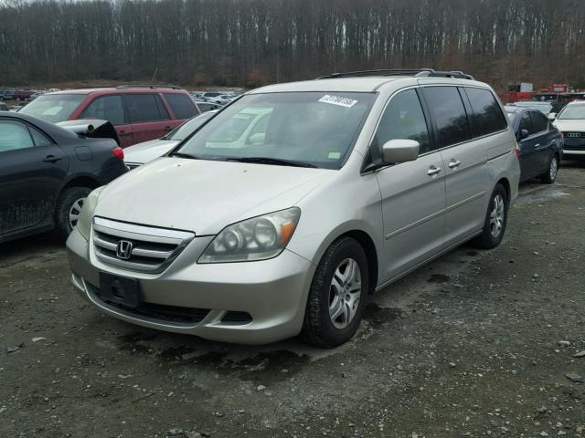 5FNRL38495B008744 - 2005 HONDA ODYSSEY EX SILVER photo 2