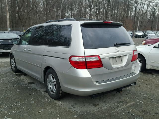 5FNRL38495B008744 - 2005 HONDA ODYSSEY EX SILVER photo 3