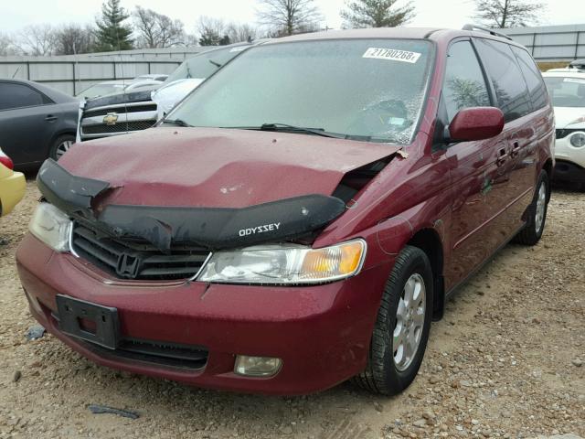 5FNRL18094B045261 - 2004 HONDA ODYSSEY EX BURGUNDY photo 2