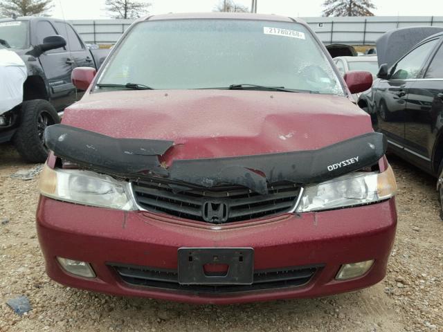 5FNRL18094B045261 - 2004 HONDA ODYSSEY EX BURGUNDY photo 9