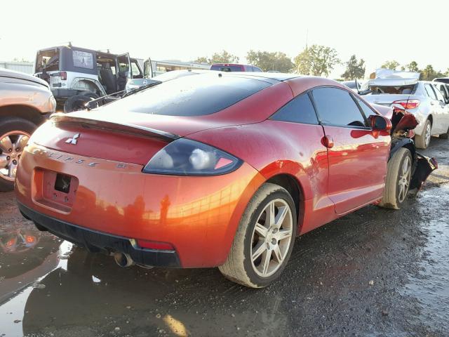 4A3AK34T96E047511 - 2006 MITSUBISHI ECLIPSE GT ORANGE photo 4