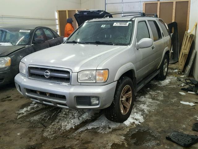 JN8DR09Y52W702268 - 2002 NISSAN PATHFINDER GRAY photo 2