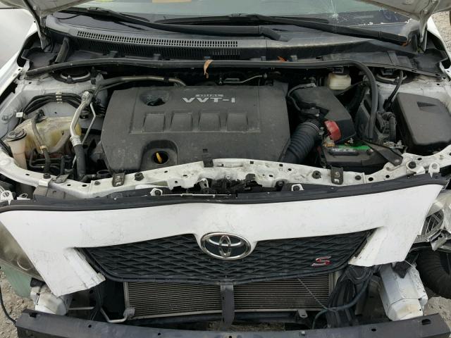 1NXBU4EE4AZ304818 - 2010 TOYOTA COROLLA BA WHITE photo 7