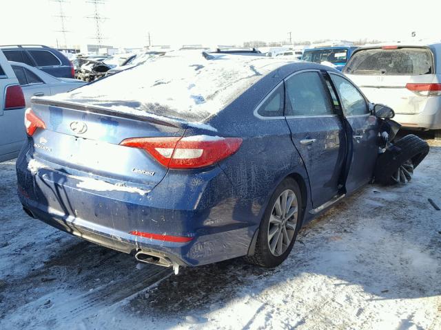 5NPE34AF6GH269592 - 2016 HYUNDAI SONATA SPO BLUE photo 4