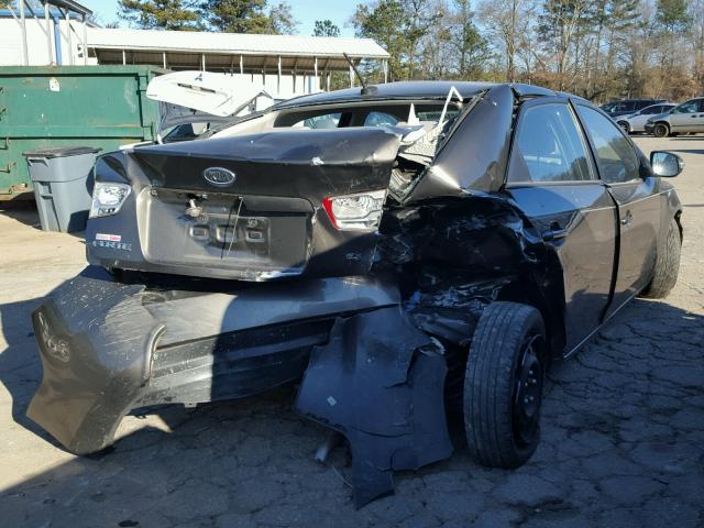 KNAFU4A2XA5051304 - 2010 KIA FORTE EX GRAY photo 4