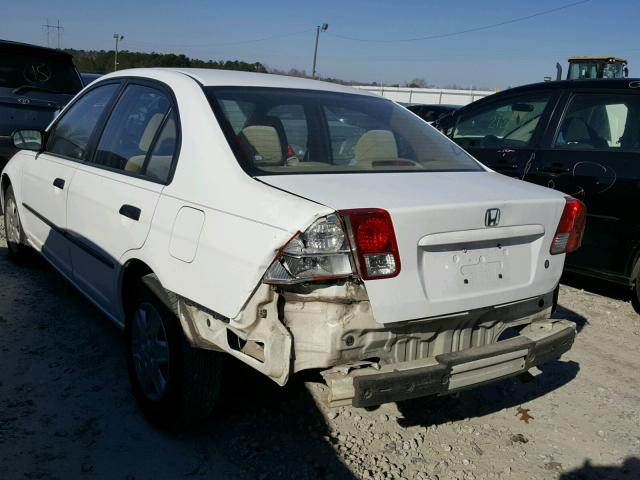 2HGES16365H543428 - 2005 HONDA CIVIC DX V WHITE photo 3