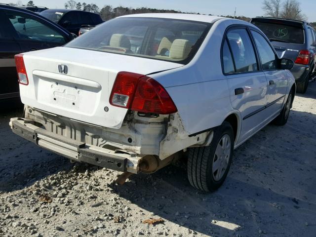 2HGES16365H543428 - 2005 HONDA CIVIC DX V WHITE photo 4