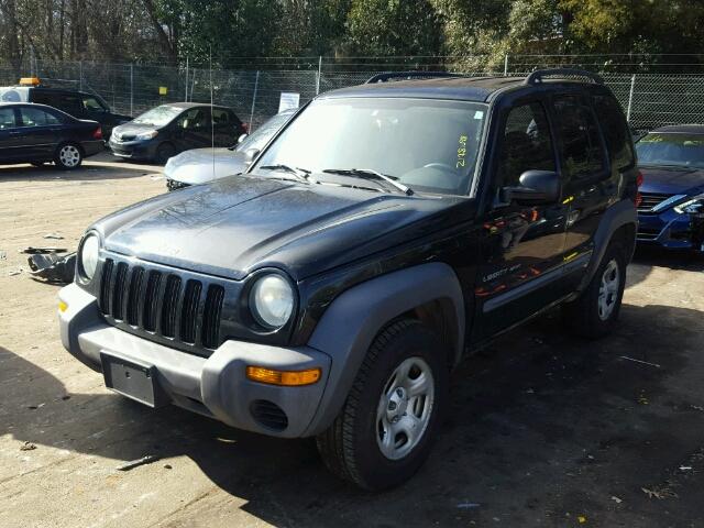 1J4GL48K43W562644 - 2003 JEEP LIBERTY SP BLACK photo 2