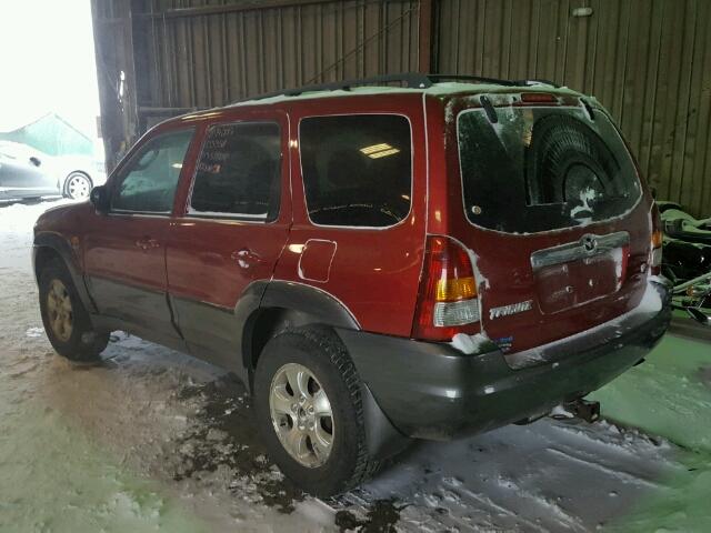 4F2CZ94123KM18708 - 2003 MAZDA TRIBUTE LX MAROON photo 3