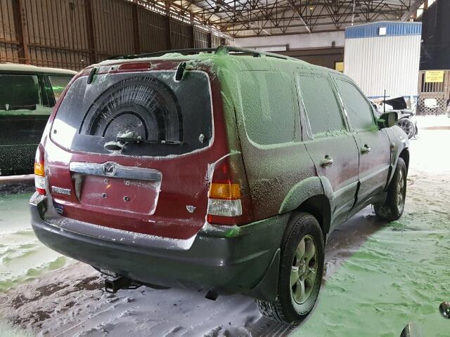 4F2CZ94123KM18708 - 2003 MAZDA TRIBUTE LX MAROON photo 4