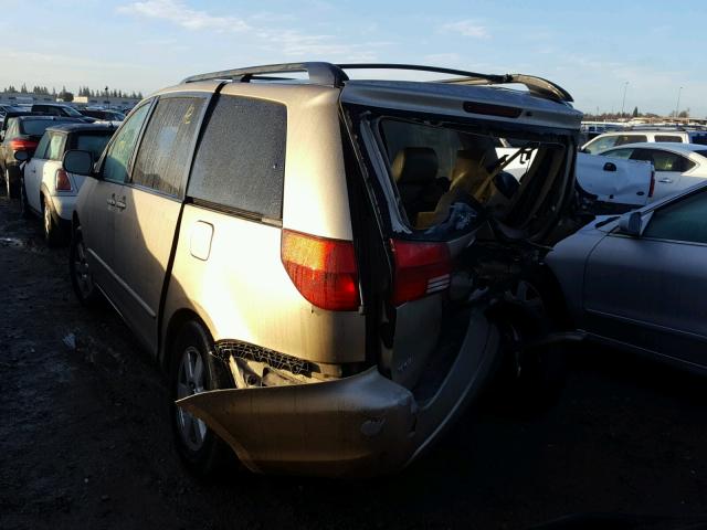 5TDZA22C74S186257 - 2004 TOYOTA SIENNA XLE GOLD photo 3