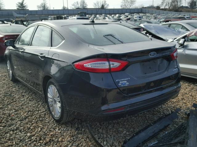 3FA6P0LU5FR185570 - 2015 FORD FUSION SE BLACK photo 3