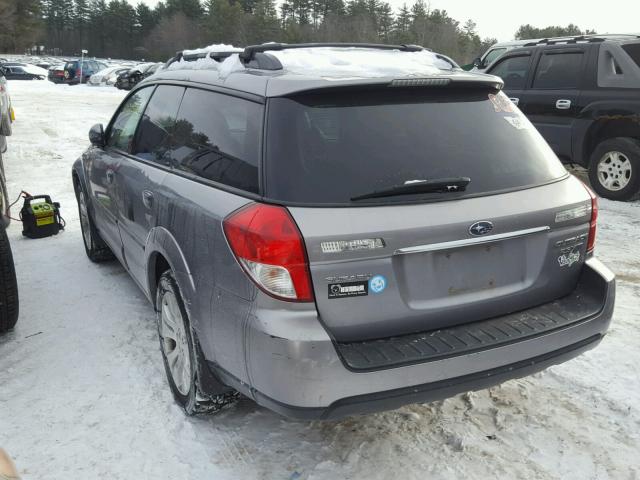 4S4BP63C094311538 - 2009 SUBARU OUTBACK 2. GRAY photo 3