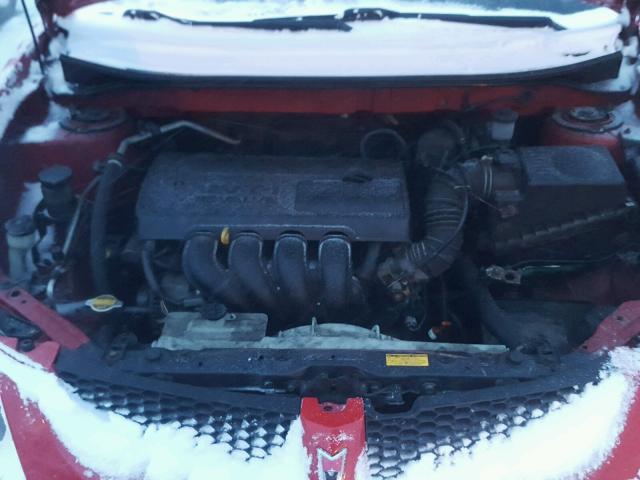 5Y2SL628X3Z444007 - 2003 PONTIAC VIBE RED photo 7