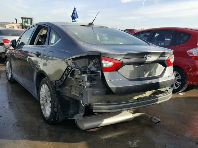 3FA6P0LU5GR357842 - 2016 FORD FUSION SE GRAY photo 3