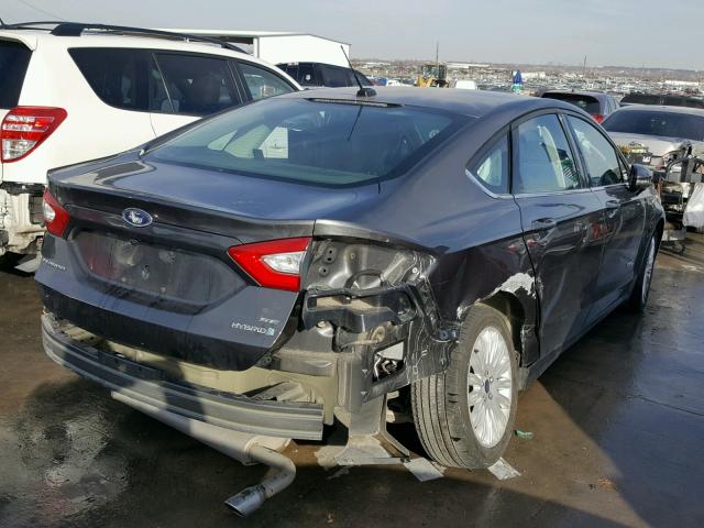 3FA6P0LU5GR357842 - 2016 FORD FUSION SE GRAY photo 4