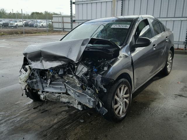 JM1BL1V70C1566962 - 2012 MAZDA 3 I GRAY photo 2