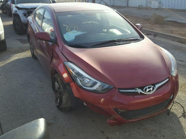 5NPDH4AE8GH703953 - 2016 HYUNDAI ELANTRA SE RED photo 1