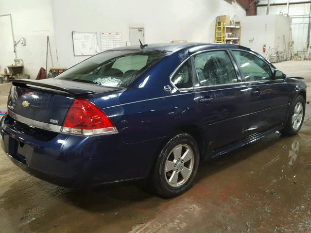 2G1WT57K391145078 - 2009 CHEVROLET IMPALA 1LT BLUE photo 4