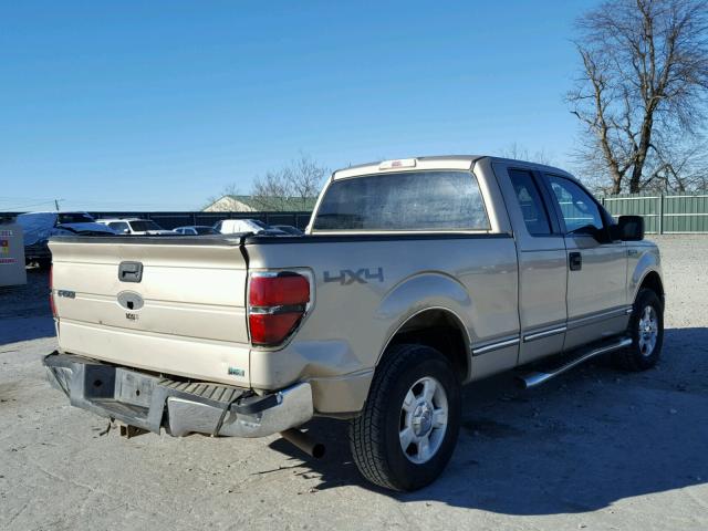 1FTFX1EV5AFA91250 - 2010 FORD F150 SUPER TAN photo 4