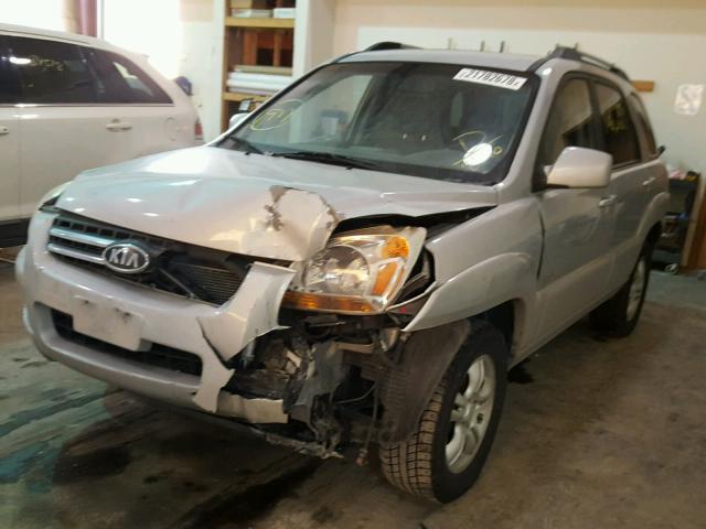 KNDJE723777368196 - 2007 KIA SPORTAGE E SILVER photo 2