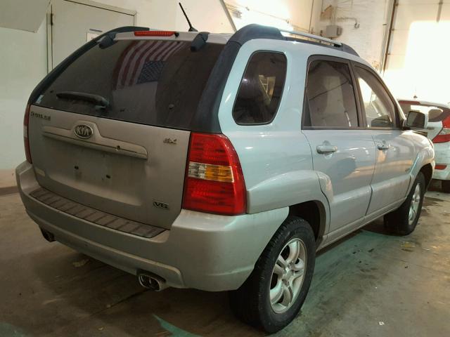 KNDJE723777368196 - 2007 KIA SPORTAGE E SILVER photo 4