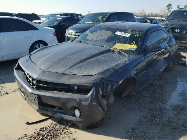 2G1FC1E37D9227054 - 2013 CHEVROLET CAMARO LT BLACK photo 2