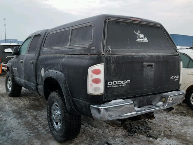 3D7KU28D83G859553 - 2003 DODGE RAM 2500 S BLACK photo 3