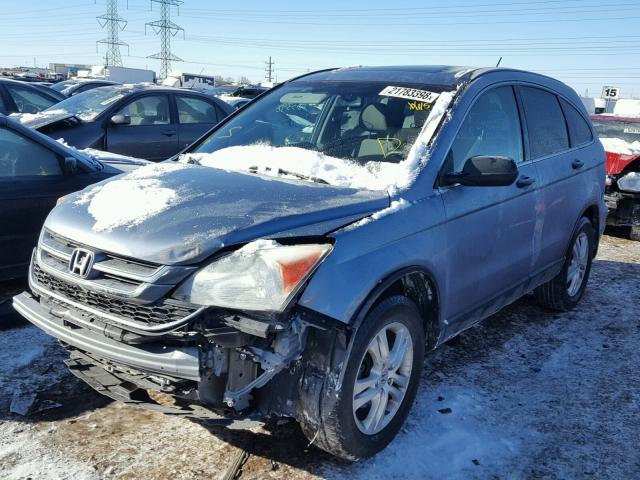 5J6RE3H5XBL013442 - 2011 HONDA CR-V EX BLUE photo 2