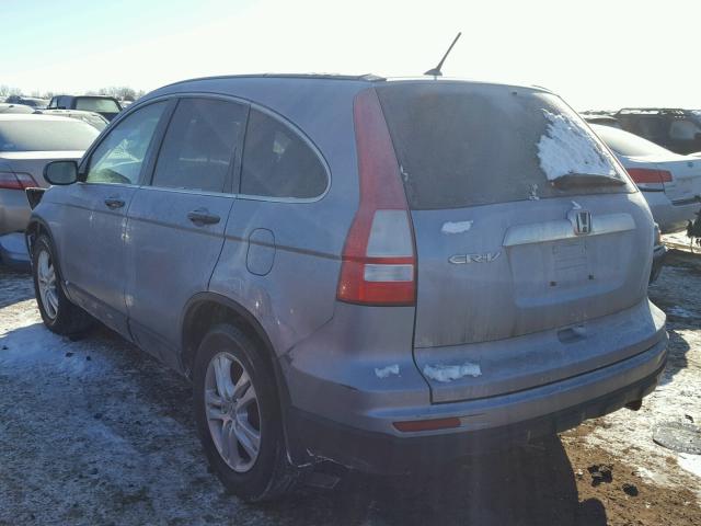 5J6RE3H5XBL013442 - 2011 HONDA CR-V EX BLUE photo 3