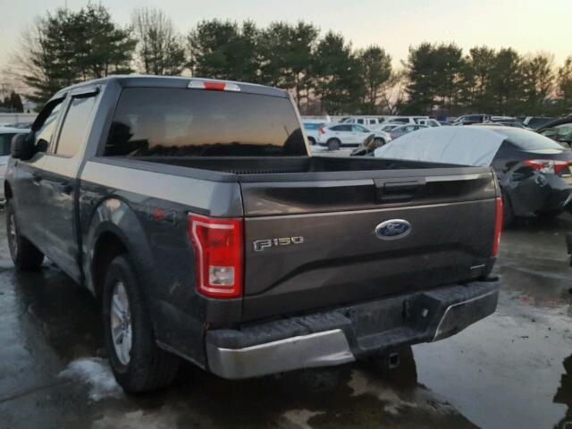 1FTEW1E82FKD45472 - 2015 FORD F150 SUPER GRAY photo 3