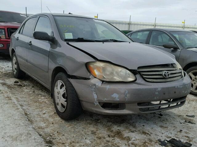 2T1BR32E93C770734 - 2003 TOYOTA COROLLA CE GRAY photo 1